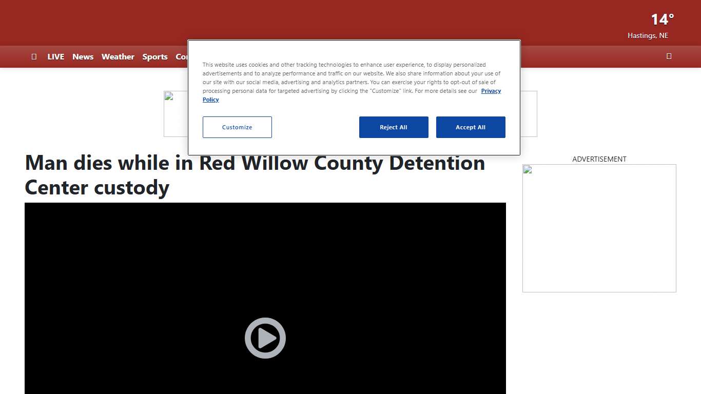 Man dies while in Red Willow County Detention Center custody