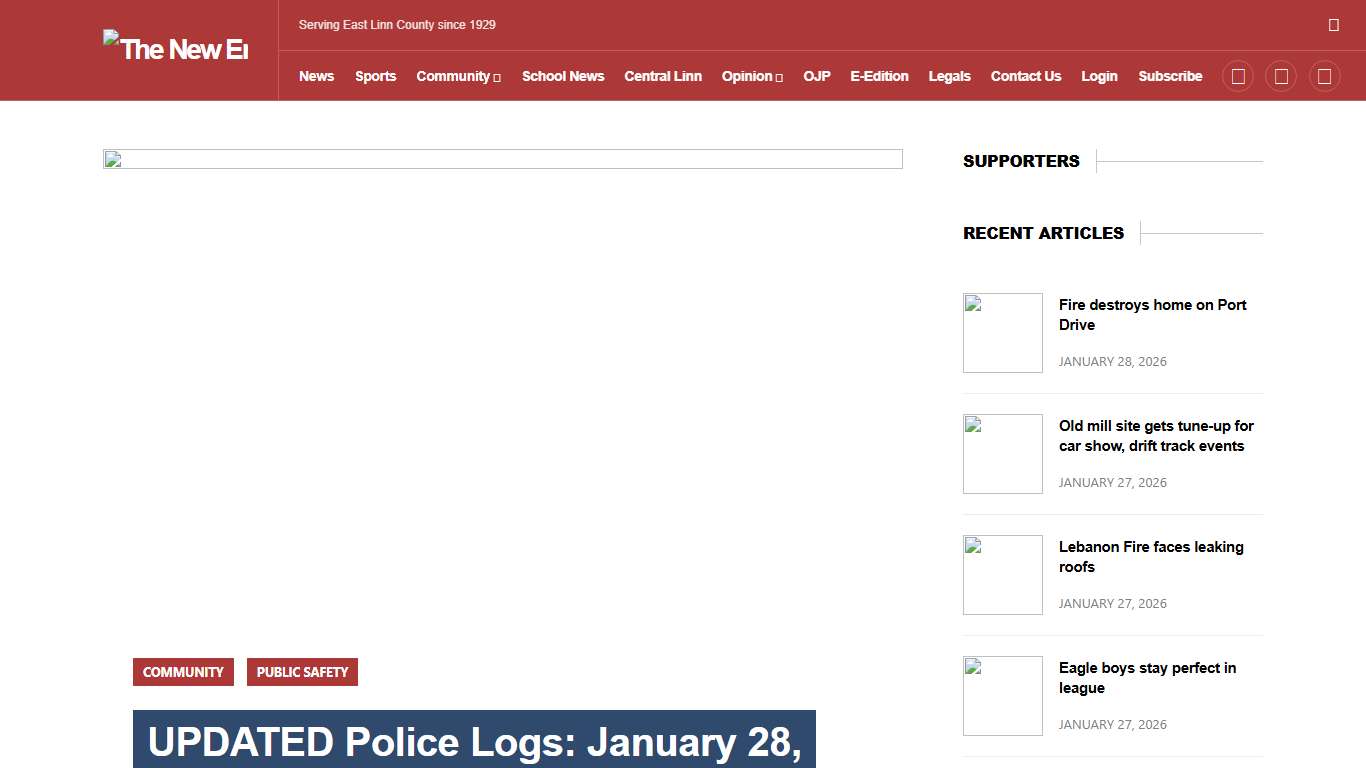 UPDATED Police Logs: January 28, 2026 - The New Era